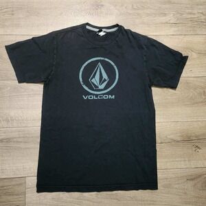 Volcom Stone Logo Graphic Tee Vintage Y2K Black Skate Surf T-Shirt Mens Medium